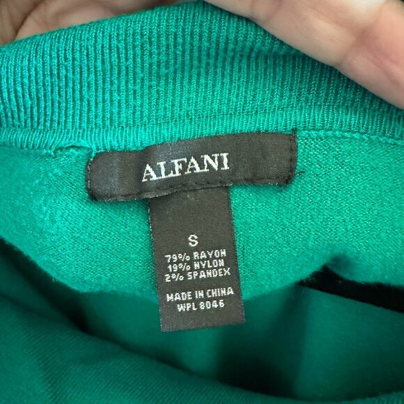 Alfani Cowl Neck Sweater Cinched Sleeve Detail Green Size Small - Picture 4 of 4